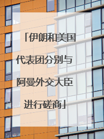 伊朗和美国代表团分别与阿曼外交大臣进行磋商