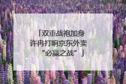 双重战袍加身 许冉打响京东外卖“必赢之战”