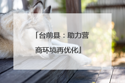 台前县：助力营商环境再优化