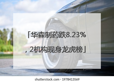 华森制药跌8.23%，2机构现身龙虎榜