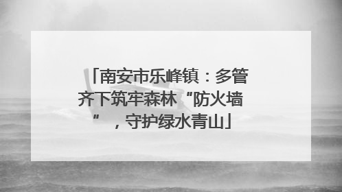 南安市乐峰镇：多管齐下筑牢森林“防火墙”，守护绿水青山