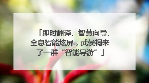 即时翻译、智慧向导、全息智能炫屏，武侯祠来了一群“智能导游”