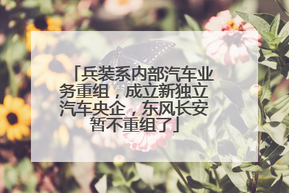 兵装系内部汽车业务重组，成立新独立汽车央企，东风长安暂不重组了