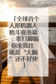 全球首个人形机器人格斗赛落幕：拳打脚踢你来我往 就是“大脑”还不好使