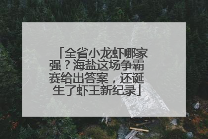 全省小龙虾哪家强？海盐这场争霸赛给出答案，还诞生了虾王新纪录