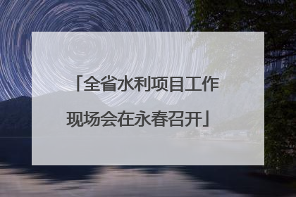 全省水利项目工作现场会在永春召开