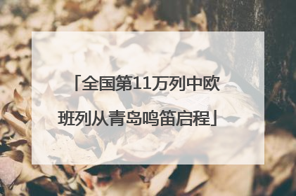 全国第11万列中欧班列从青岛鸣笛启程