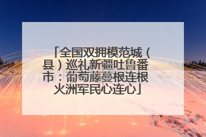全国双拥模范城（县）巡礼新疆吐鲁番市：葡萄藤蔓根连根 火洲军民心连心