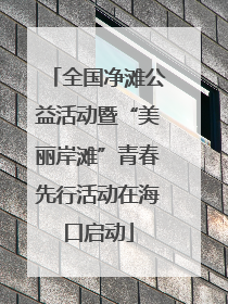 全国净滩公益活动暨“美丽岸滩”青春先行活动在海口启动