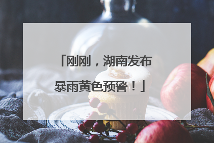 刚刚，湖南发布暴雨黄色预警！