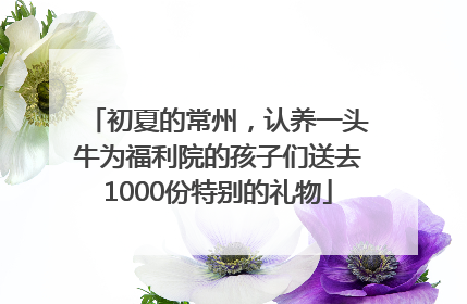 初夏的常州，认养一头牛为福利院的孩子们送去1000份特别的礼物