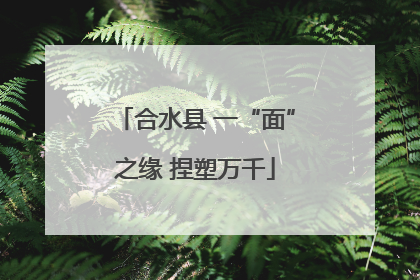 合水县 一“面”之缘 捏塑万千
