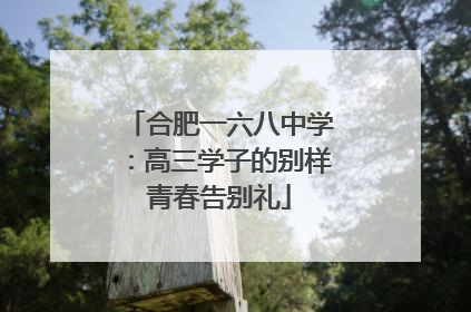 合肥一六八中学：高三学子的别样青春告别礼