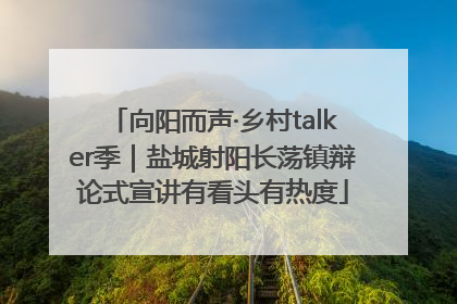 向阳而声·乡村talker季｜盐城射阳长荡镇辩论式宣讲有看头有热度