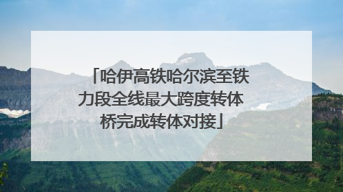 哈伊高铁哈尔滨至铁力段全线最大跨度转体桥完成转体对接