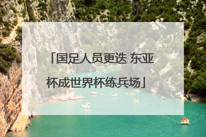国足人员更迭 东亚杯成世界杯练兵场