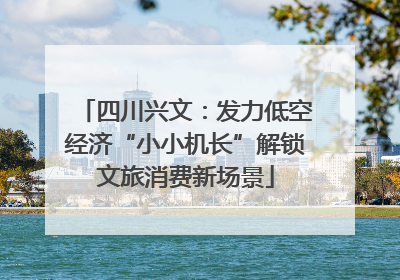 四川兴文：发力低空经济“小小机长”解锁文旅消费新场景
