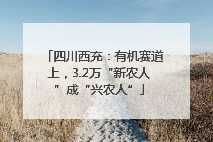 四川西充：有机赛道上，3.2万“新农人”成“兴农人”