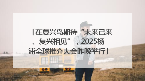 在复兴岛期待“未来已来、复兴相见”，2025杨浦全球推介大会昨晚举行