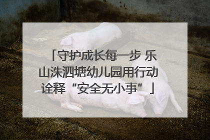 守护成长每一步 乐山洙泗塘幼儿园用行动诠释“安全无小事”