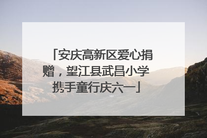 安庆高新区爱心捐赠，望江县武昌小学携手童行庆六一
