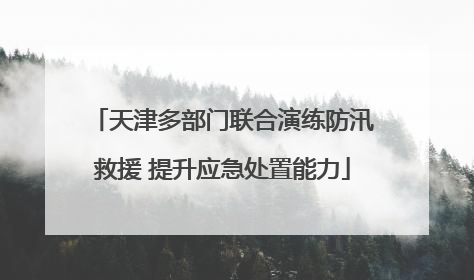 天津多部门联合演练防汛救援 提升应急处置能力