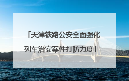 天津铁路公安全面强化列车治安案件打防力度