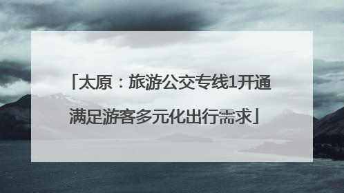 太原：旅游公交专线1开通 满足游客多元化出行需求