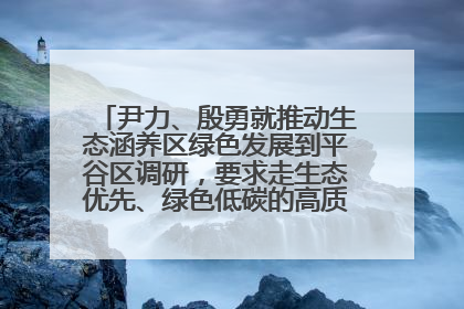 尹力、殷勇就推动生态涵养区绿色发展到平谷区调研，要求走生态优先、绿色低碳的高质量发展之路