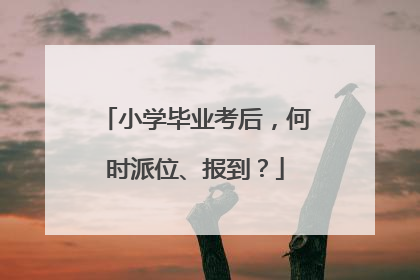小学毕业考后，何时派位、报到？