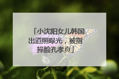 小沈阳女儿韩国出道照曝光，被指撞脸孔孝真
