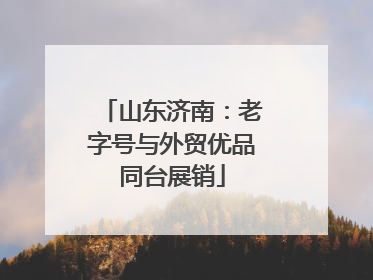 山东济南：老字号与外贸优品同台展销