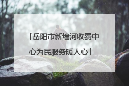 岳阳市新墙河收费中心为民服务暖人心