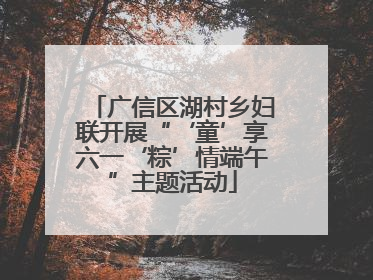 广信区湖村乡妇联开展“‘童’享六一‘粽’情端午”主题活动