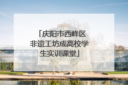 庆阳市西峰区 非遗工坊成高校学生实训课堂
