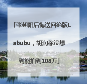 张朝阳后悔送回绝版Labubu，胡润称没想到能拍到108万