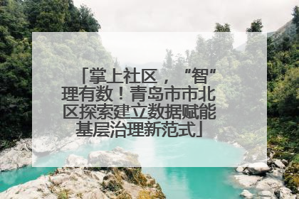 掌上社区，“智”理有数！青岛市市北区探索建立数据赋能基层治理新范式