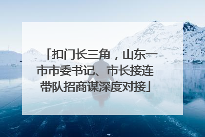 扣门长三角，山东一市市委书记、市长接连带队招商谋深度对接