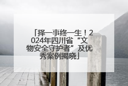 择一事终一生！2024年四川省“文物安全守护者”及优秀案例揭晓