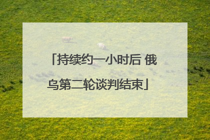 持续约一小时后 俄乌第二轮谈判结束