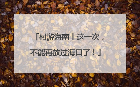 村游海南丨这一次，不能再放过海口了！
