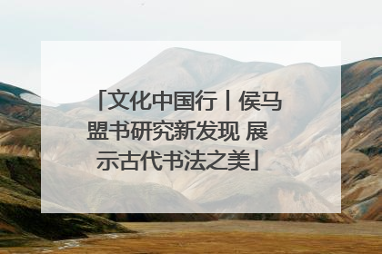文化中国行丨侯马盟书研究新发现 展示古代书法之美