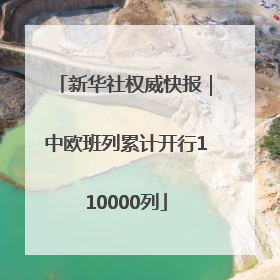 新华社权威快报｜中欧班列累计开行110000列