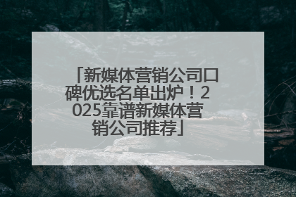新媒体营销公司口碑优选名单出炉！2025靠谱新媒体营销公司推荐
