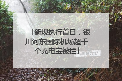 新规执行首日，银川河东国际机场超千个充电宝被拦
