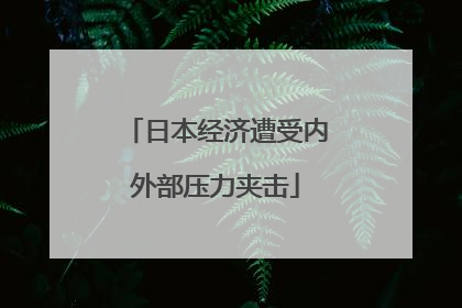 日本经济遭受内外部压力夹击