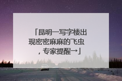 昆明一写字楼出现密密麻麻的飞虫，专家提醒→