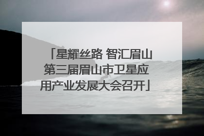 星耀丝路 智汇眉山 第三届眉山市卫星应用产业发展大会召开