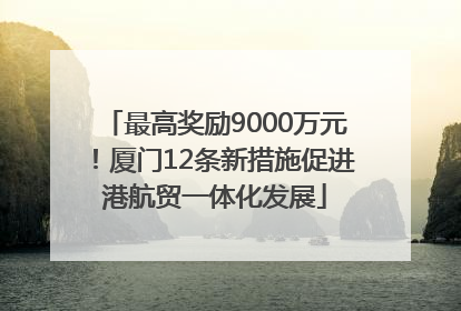 最高奖励9000万元！厦门12条新措施促进港航贸一体化发展