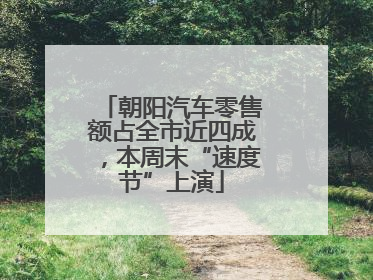 朝阳汽车零售额占全市近四成，本周末“速度节”上演